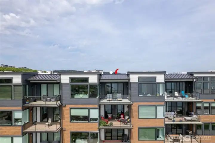 Top-floor unit offering the best views and added privacy with no upstairs noise