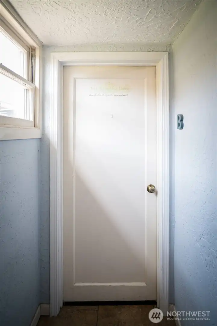 Unit B Entrance