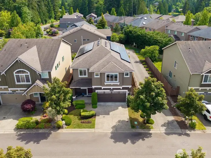 Cost efficient rooftop solar panels are fully paid off for the next owners to enjoy.