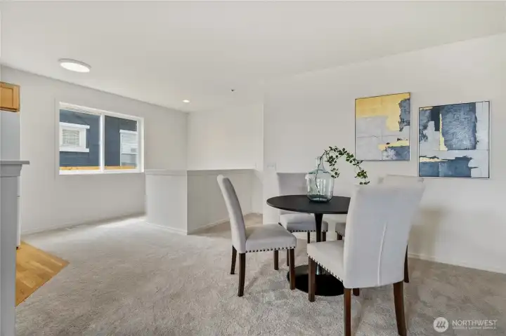 Bigger table? Reading nook? Homework zone? This extra bit of space is ready to earn its keep.