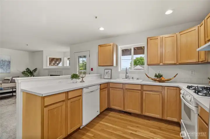 You’ll appreciate how much storage this kitchen offers, with generous cabinet and drawer space for everyday cooking and organizing.