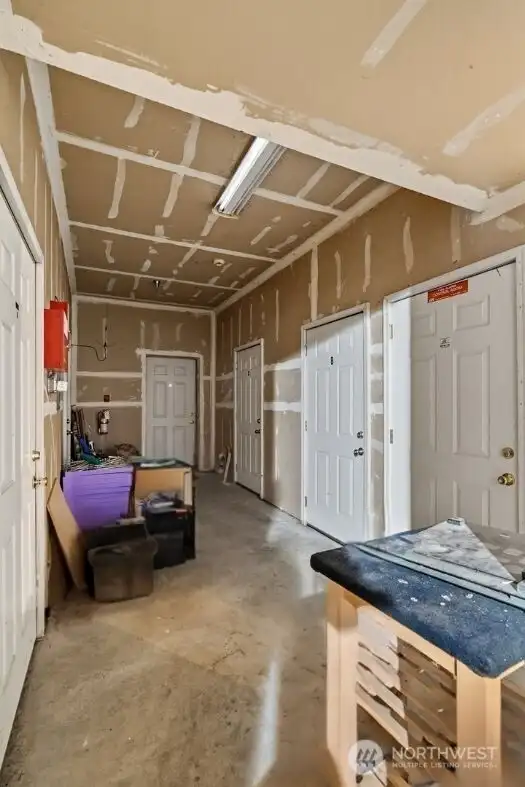 Bonus storage alert! This dedicated storage closet gives you extra secure space for the stuff you want nearby, but not in your living room.
