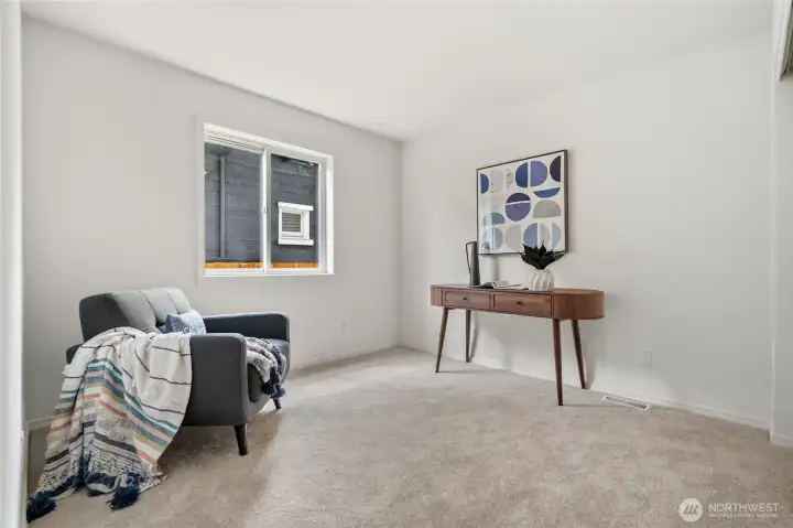 The third bedroom includes a closet, giving you real flexibility for sleeping space, work, hobbies, or storage.