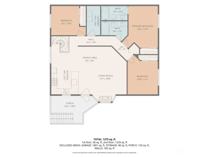 This floor plan just makes sense. Open living where you want it, bedrooms tucked together, a huge laundry room, and direct access downstairs to parking and storage.
