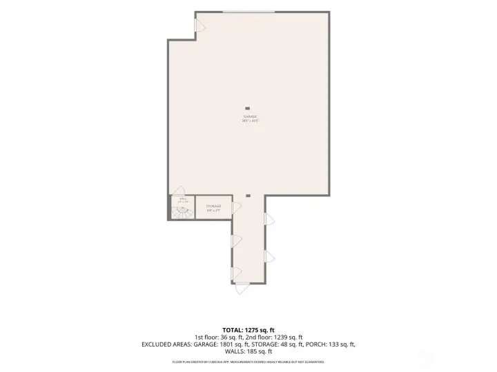 The garage is approximately 1,600 sq ft, so yes, it is as big as it looks. Unit B gets designated parking inside, nicely tucked out of the elements.