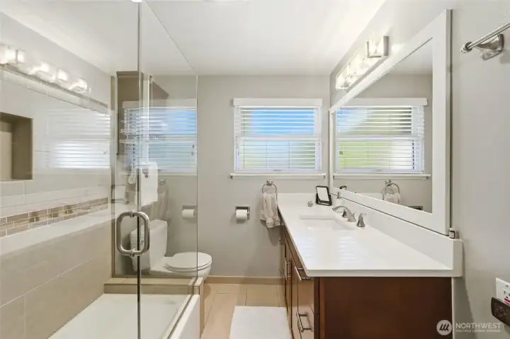 Full bath down the hall