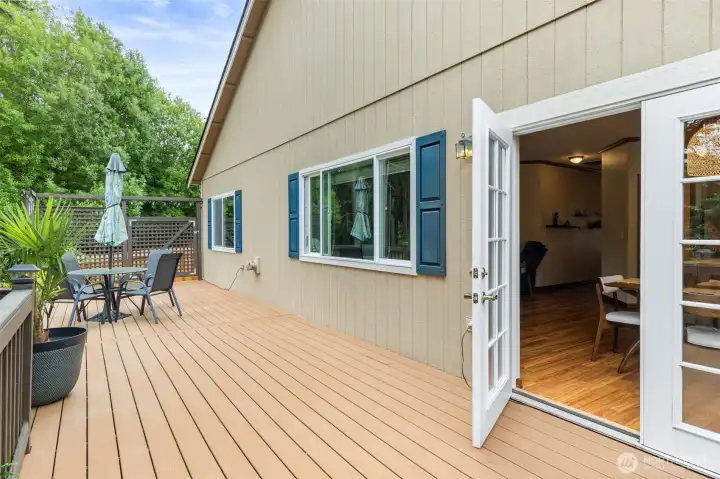 Oversized deck for low maintenance living
