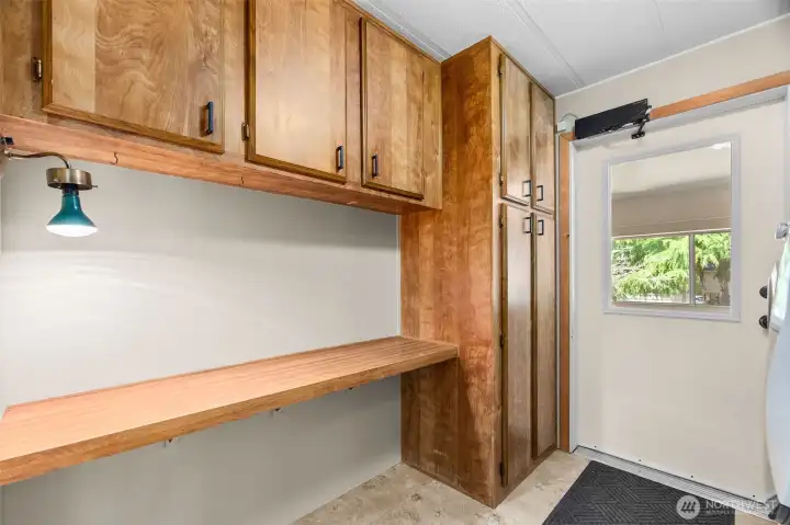 lots of storage in laundry room