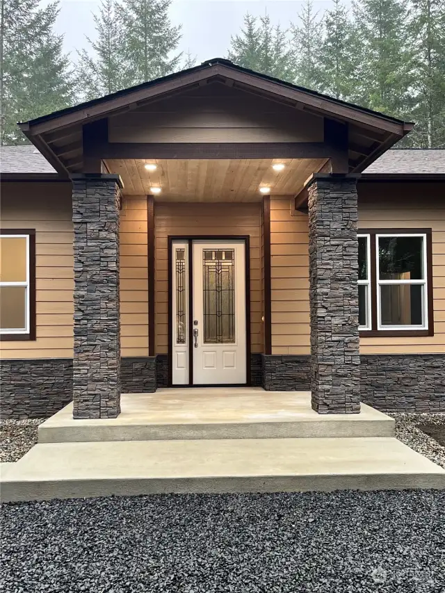 Front Entry with Porches