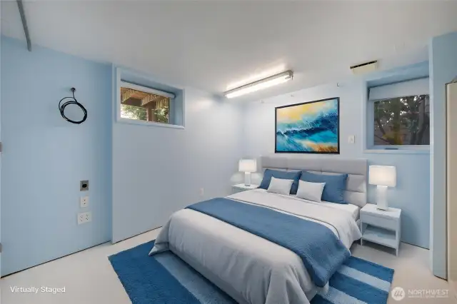 Basement bedroom includes 3/4 bath