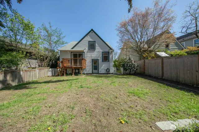 Backyard has plenty of space