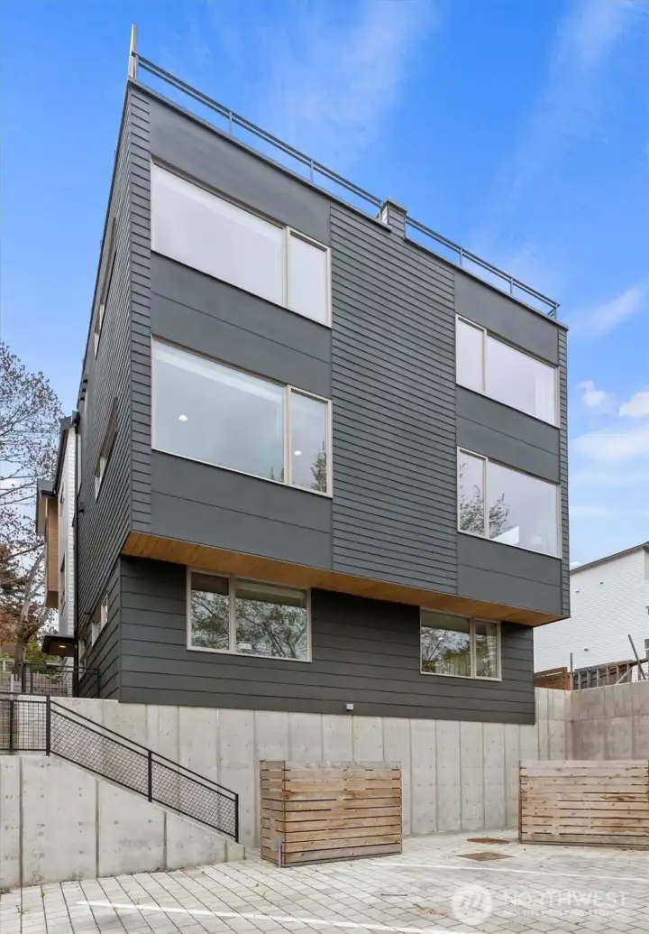 Deeded parking stall off of alley.