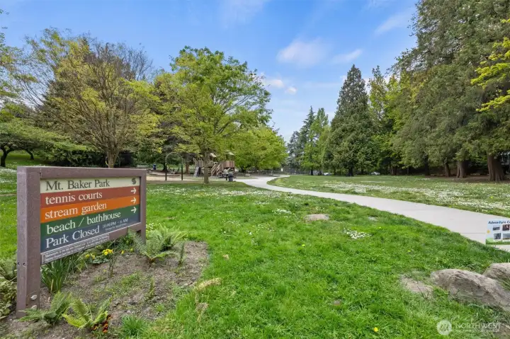 Only a 5 minute walk to Mt Baker park and tennis courts!