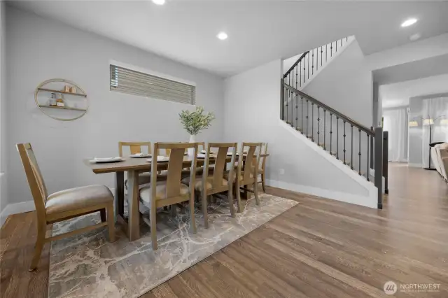 What a fantastic dining room-this space can also be used as a secondary living area as the eating nook is plenty large!