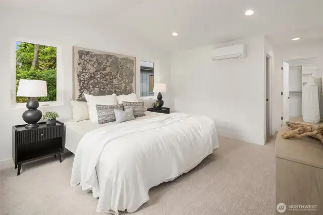 Spacious primary suite