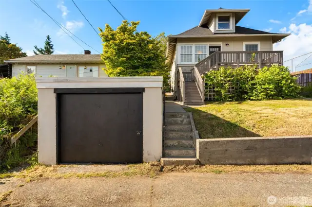 A rare street level garage.