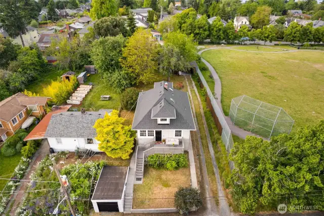 Arial view facing north.