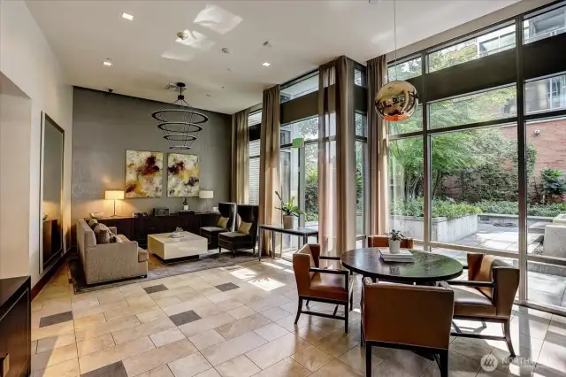 Building Lobby with Concierge plus Elevator