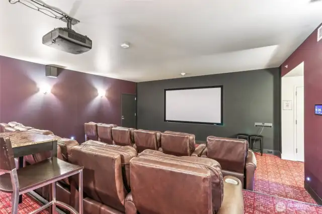 Theater Room (South Tower, 1st Floor)-Includes big screen, USB capability, reclining theater chairs, ice maker, microwave & mini fridge.