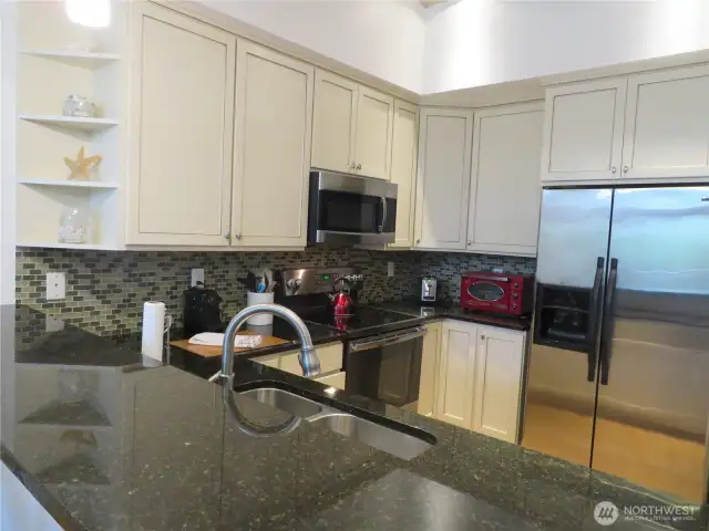 Lots of countertop room and cabinetry space.