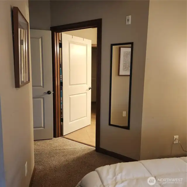 From primary bedroom to primary full bathroom.