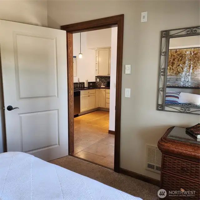 View from second bedroom towards the hallway.