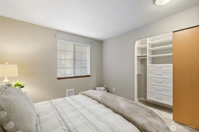 Lighted closet with California closet in 2nd bedroom