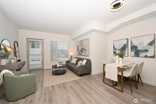 9 foot ceilings add to the sense of space