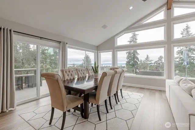 Step outside to the expansive view deck, perfect for relaxation.
