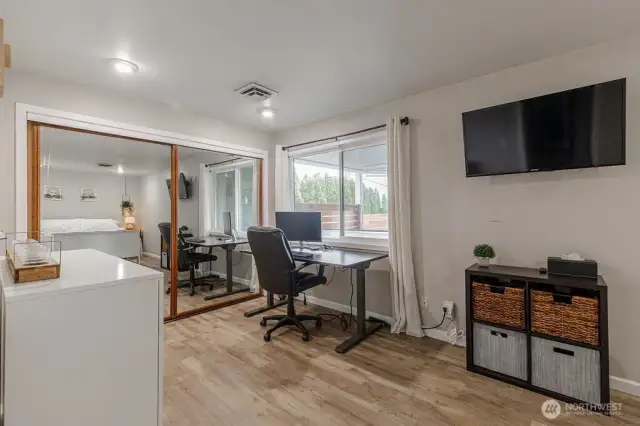 Another view of the additional bedroom on the lower level.
