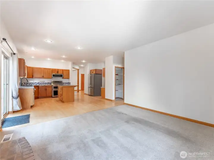 Large Family Room Joins the Spacious Kitchen and Provides For the Perfect Gathering Space