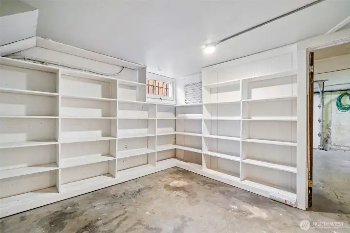 Lower Level Spacious Storage Area