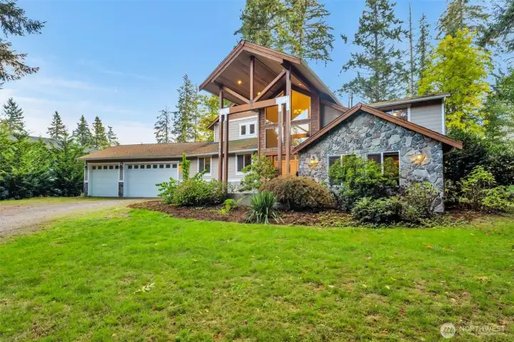 Plenty of front yard space greats you at you approach the home