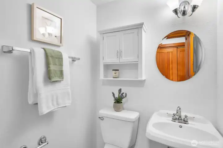 Half bathroom on the main level
