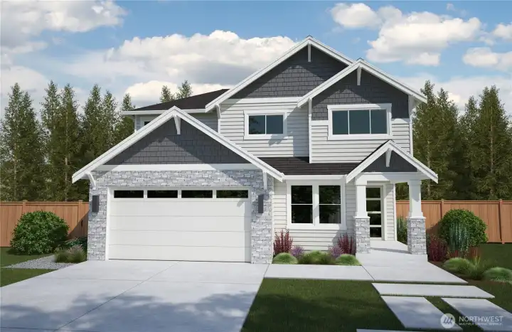 The Salish – 2,631 sq ft! Open-concept design with bright, connected living spaces. Main-floor home office and stylish powder bath. Upstairs features a spacious primary suite, two bedrooms, and a large 23’ x 13.5’ loft—option to convert loft to a 4th bedroom. Thoughtful design for modern living.