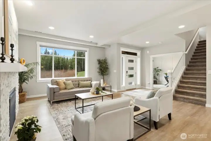 Living room with territorial view