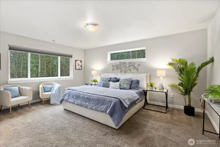 Primary bedroom w/ territorial view