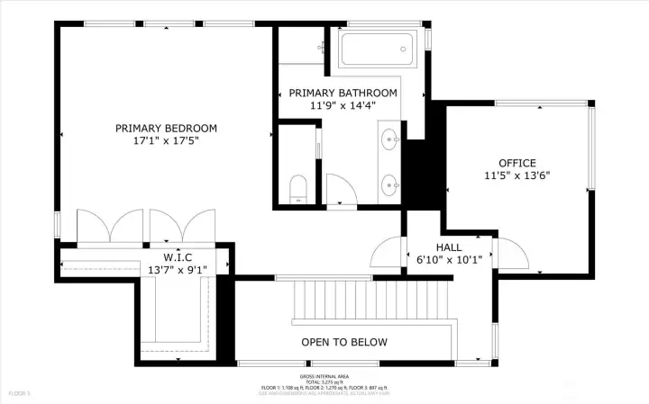 Floor plan top floor.