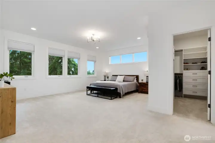 Primary Bedroom: Located upstairs with Walk-In Closet and fantastic luxury bathroom.