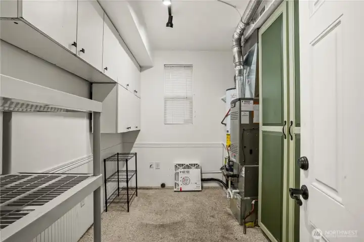 Utility Room and Storage Off Garage