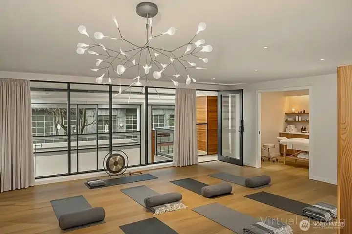 Virtually staged - yoga studio concept