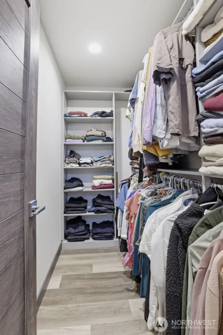 Custom closets throughout all 3 bedrooms, this walk-in is on the primary suite level.