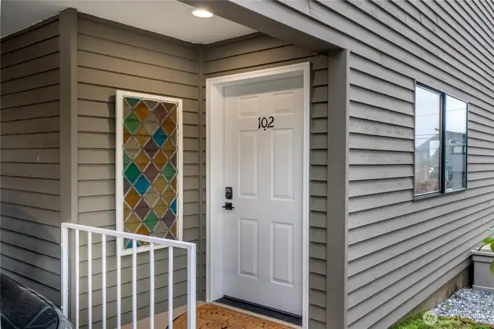 Access without stairs from reserved parking space