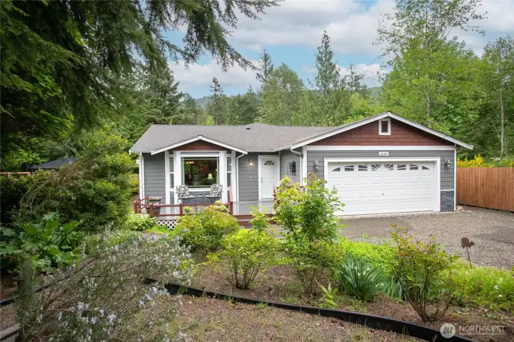 Situated on a very private third of an acre lot.