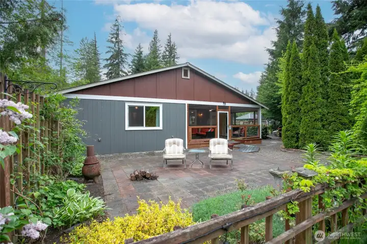 Looking at the back of the home