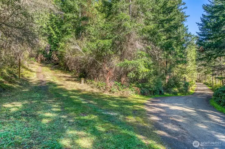 Entrance to property on left