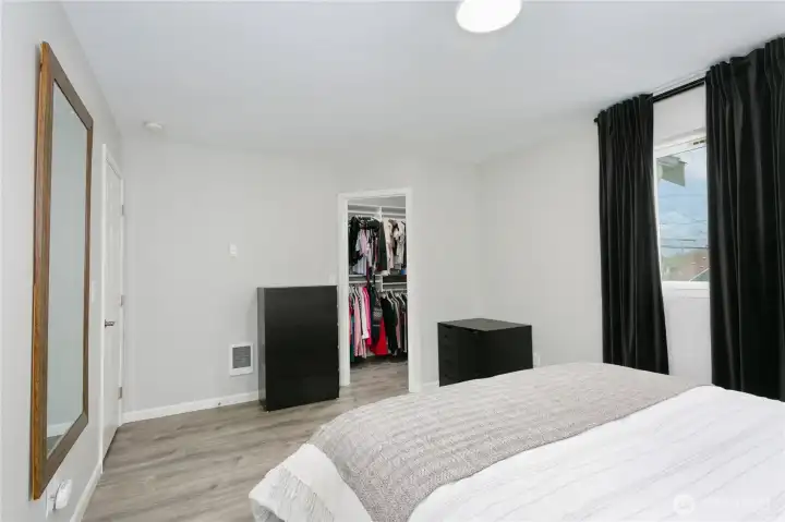 Extra spacious primary with custom closet
