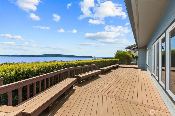 Rear Deck Facing Skagit Bay.