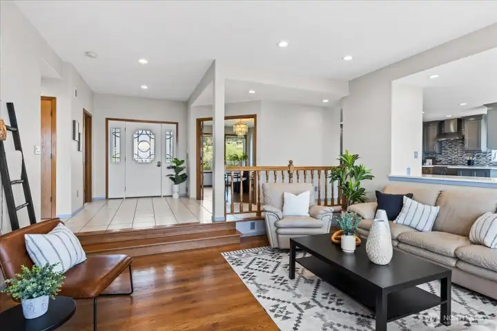 Open concept with some separation.
