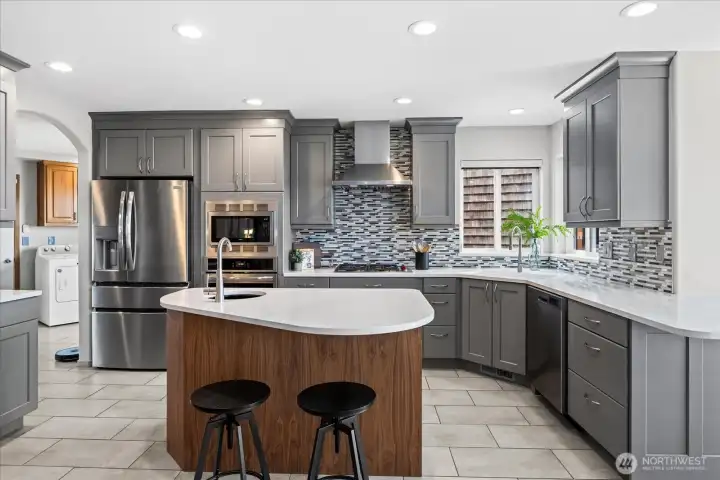 Fully remodeled kitchen.